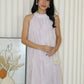 Jaelyn Halter Midi Dress (Cream)