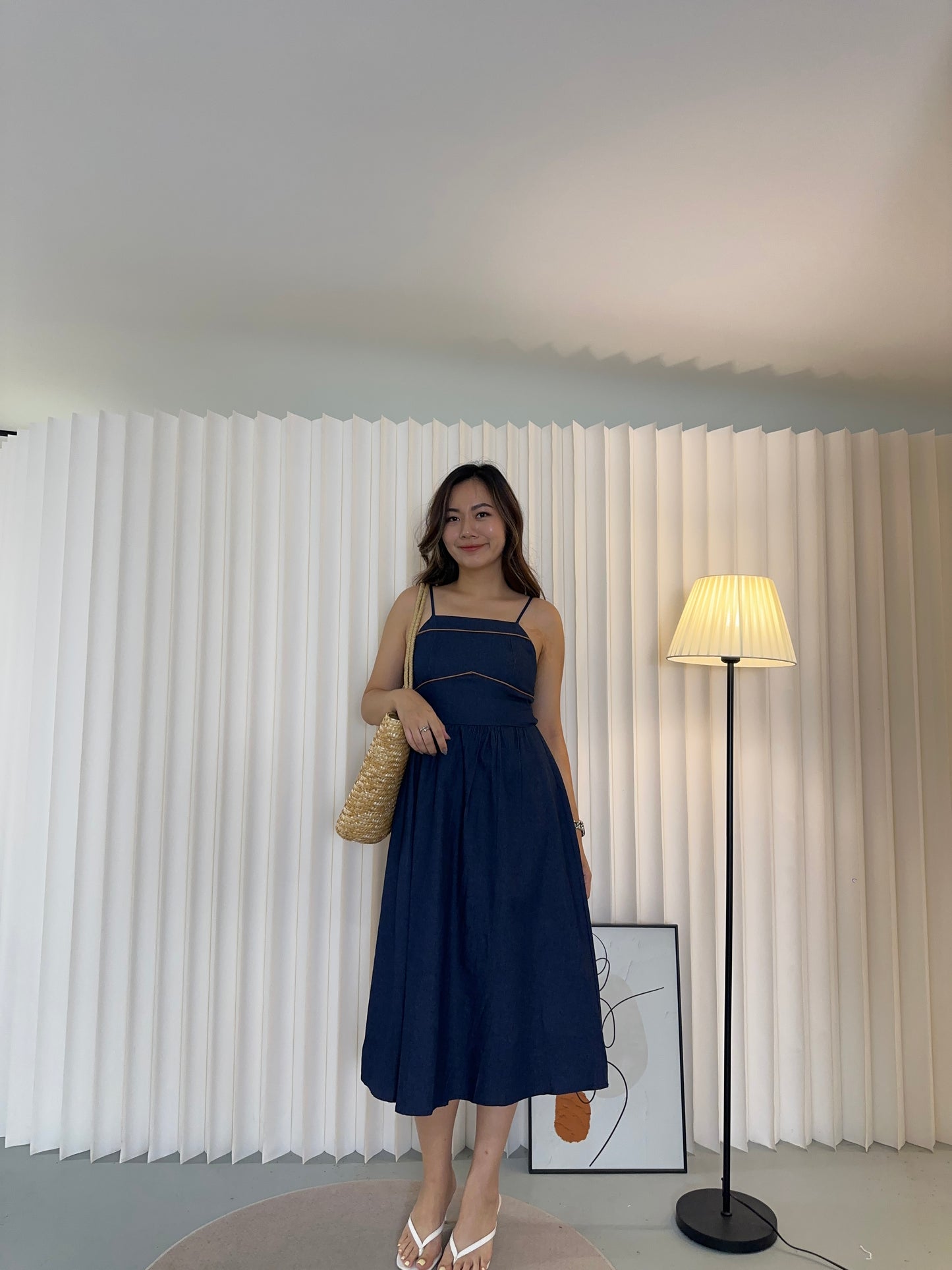 Rhea Denim Dress (Blue)