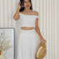 Yasmine Eyelet Two Piece Set (White)