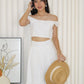 Yasmine Eyelet Two Piece Set (White)