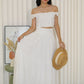 Yasmine Eyelet Two Piece Set (White)