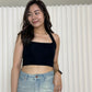 Tiffy Halter Crop Top (Blue)