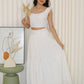 Yasmine Eyelet Two Piece Set (White)