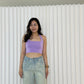 Tiffy Halter Crop Top (Blue)