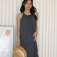 Peyton Stripes Halter Midi Dress (Light Blue)