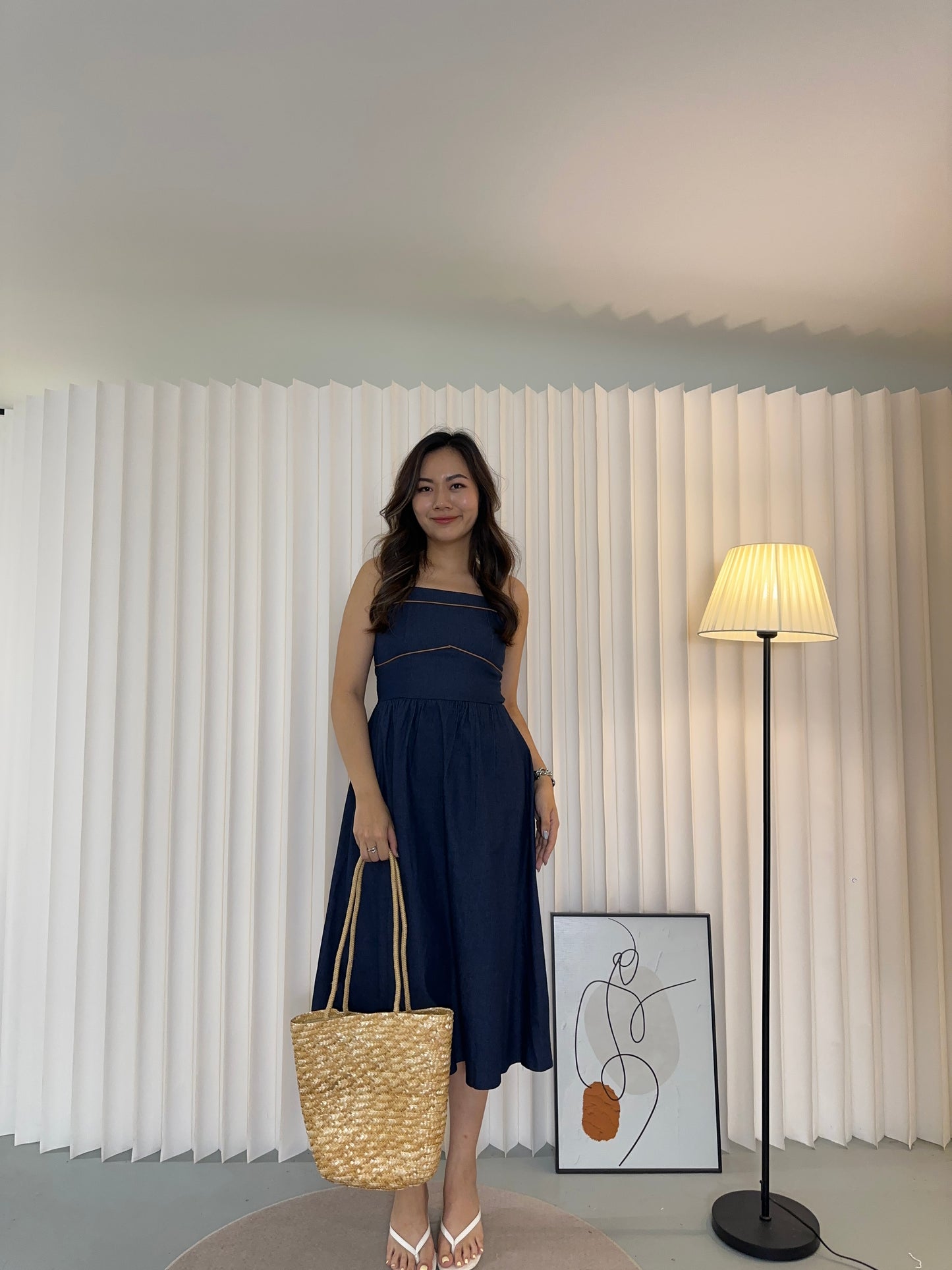 Rhea Denim Dress (Blue)