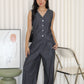 Millie Denim Vest Two Piece Set