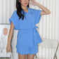 Jaycee Two Piece Shorts Set (Blue)