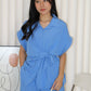 Jaycee Two Piece Shorts Set (Blue)