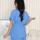 Jaycee Two Piece Shorts Set (Blue)