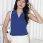 Maison Collared Knit Top (Cream)