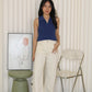 Shannon Straight Pants (Cream)