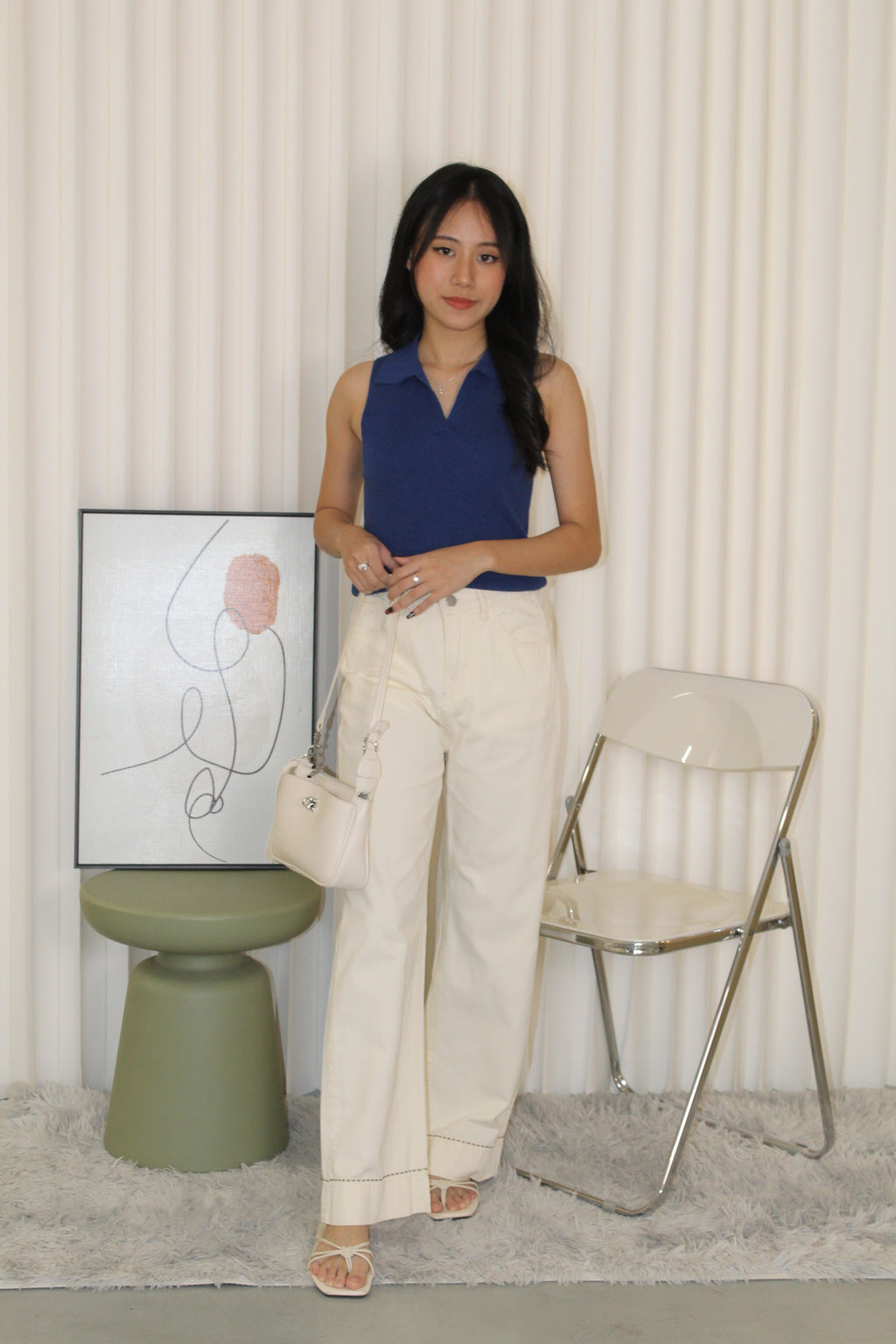 Shannon Straight Pants (Cream)