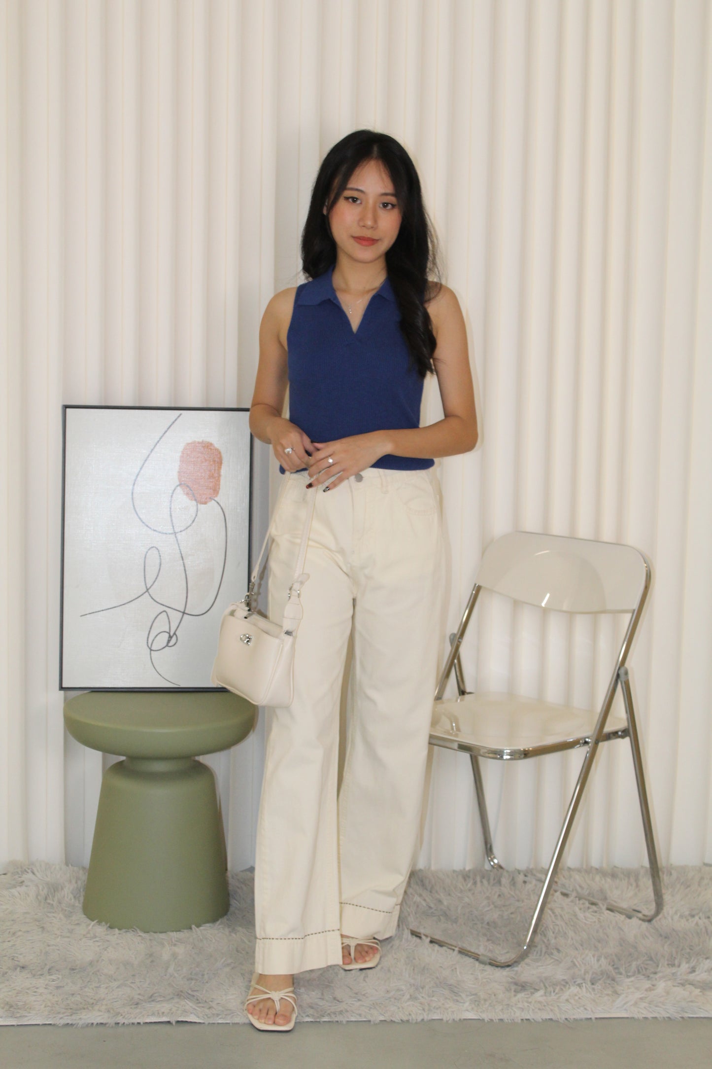 Shannon Straight Pants (Cream)