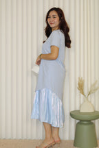 Jace Layered Midaxi Dress (Blue)