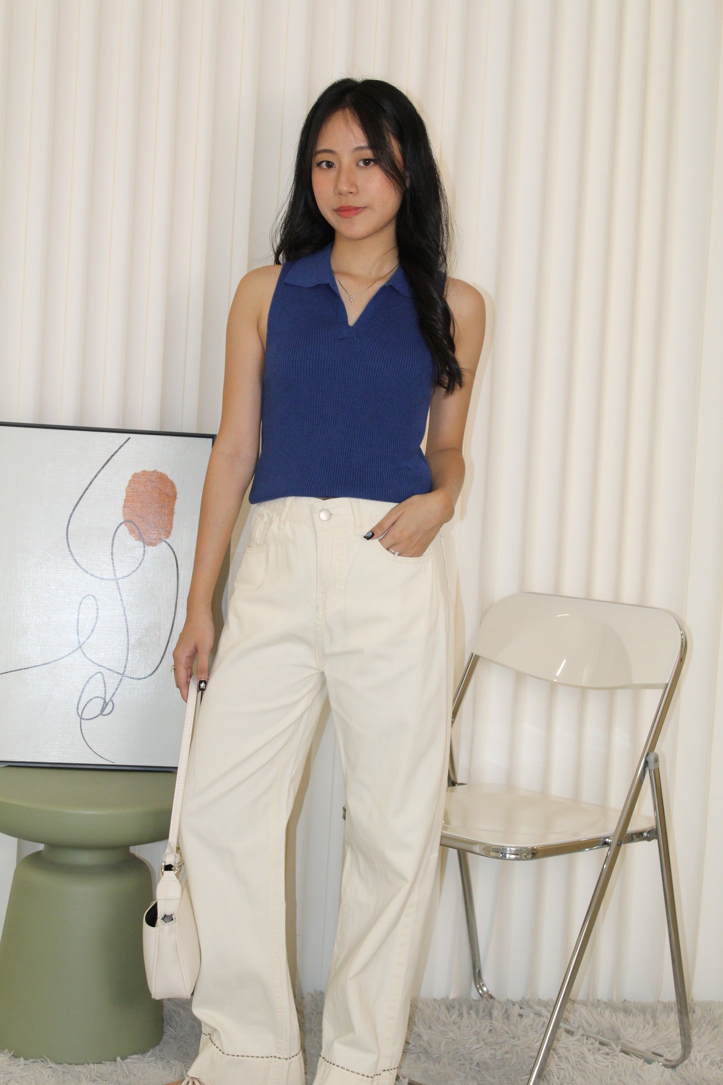Shannon Straight Pants (Cream)