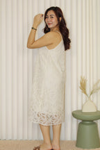 Winnie Flare Midi Dress (Cream)