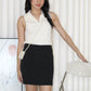 Maison Collared Knit Top (Cream)