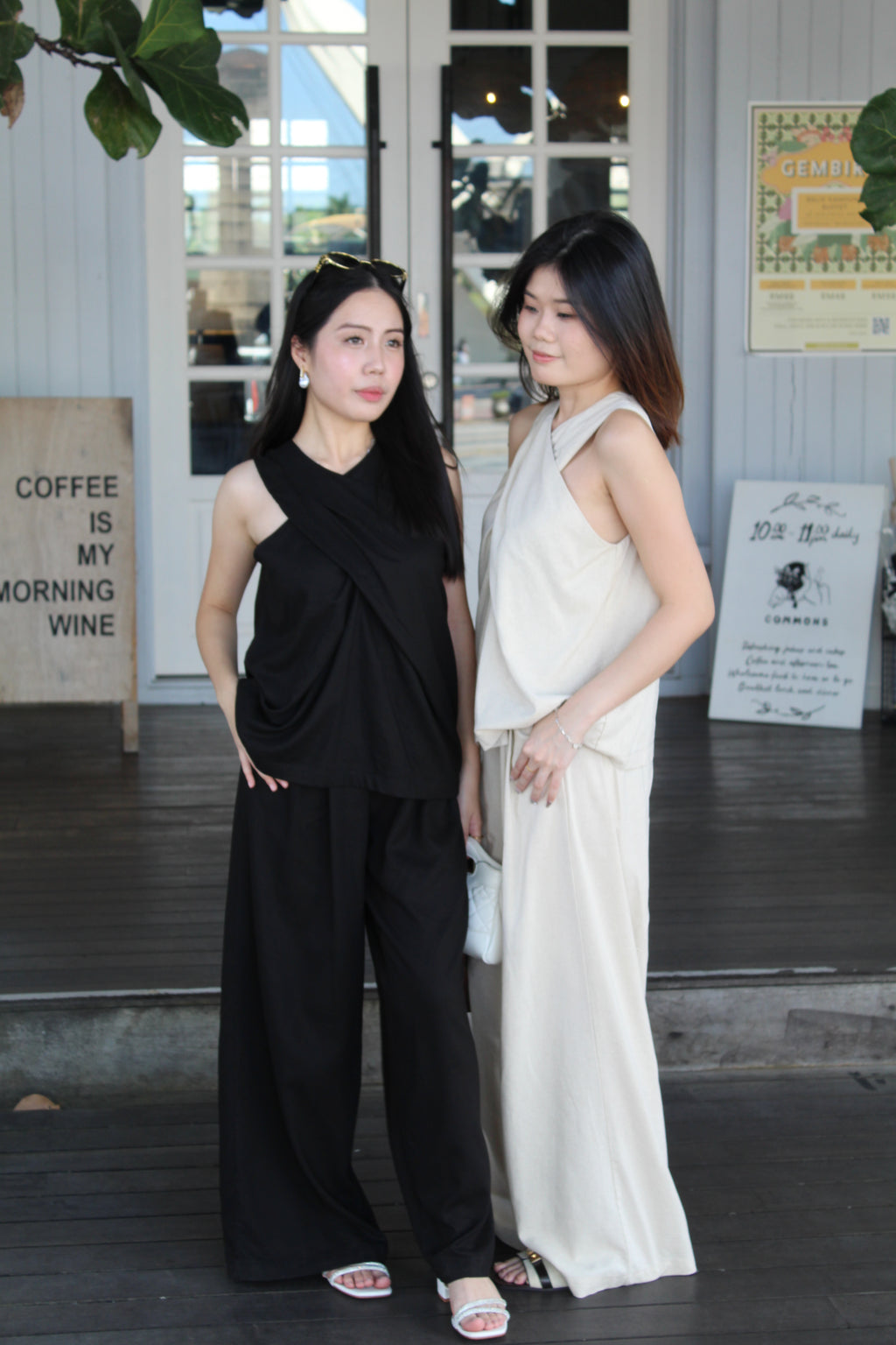 Rory Linen Flare Pants (Black)