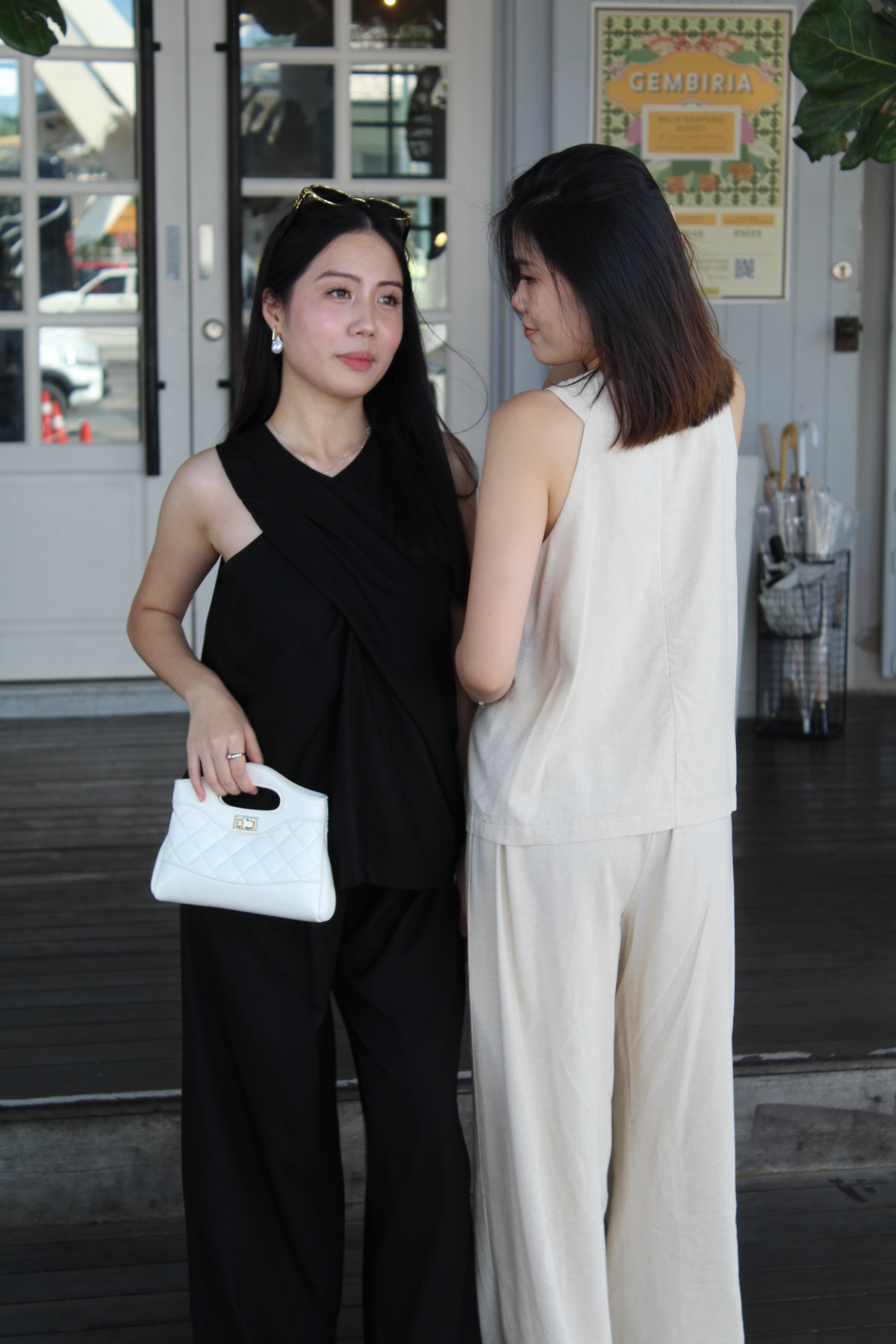 Rory Linen Flare Pants (Black)