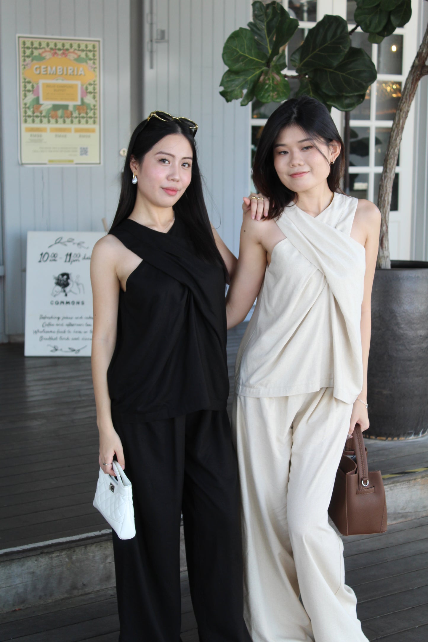 Rory Linen Halter Top (Cream)