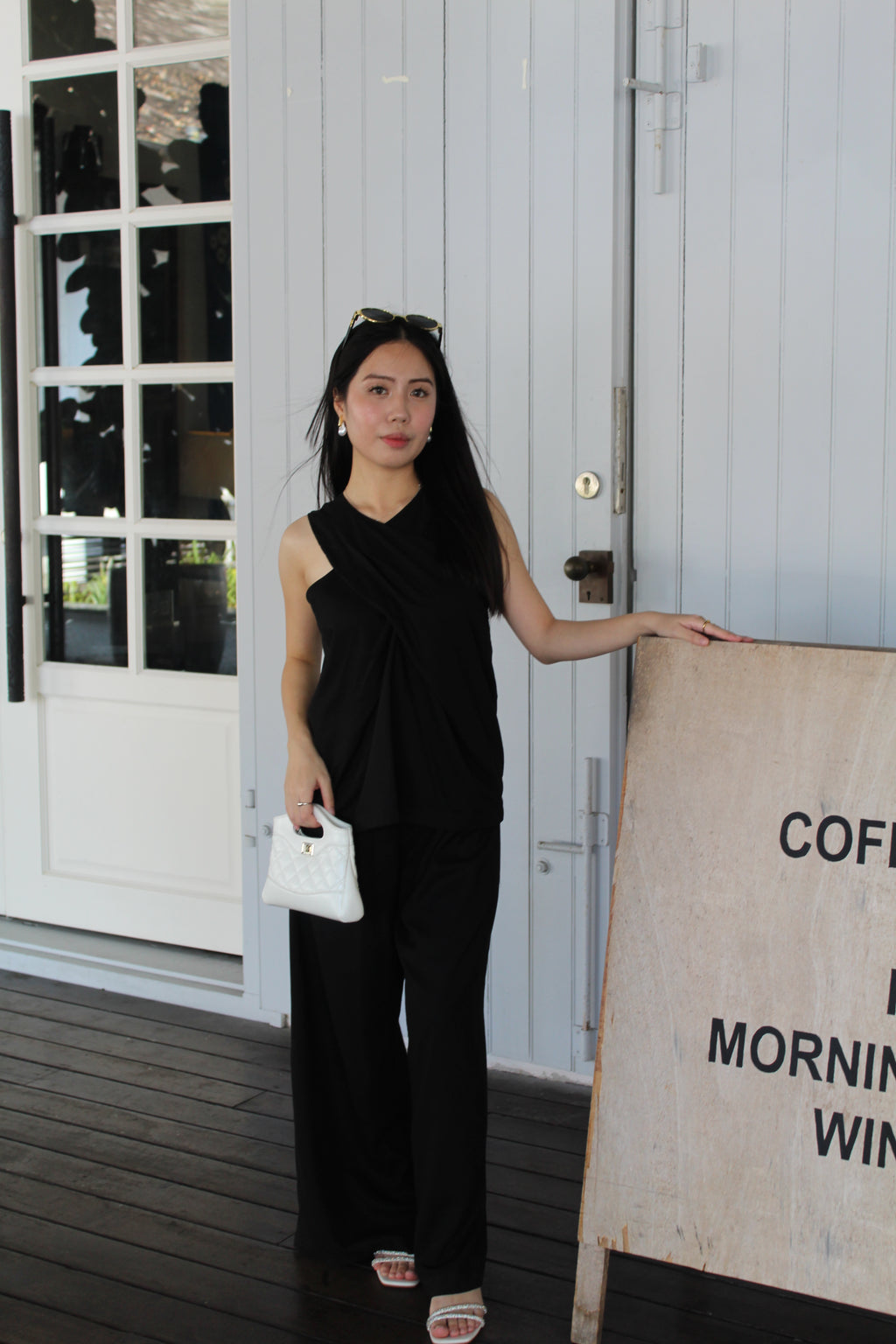 Rory Linen Flare Pants (Black)
