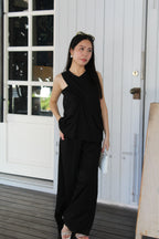 Rory Linen Flare Pants (Black)