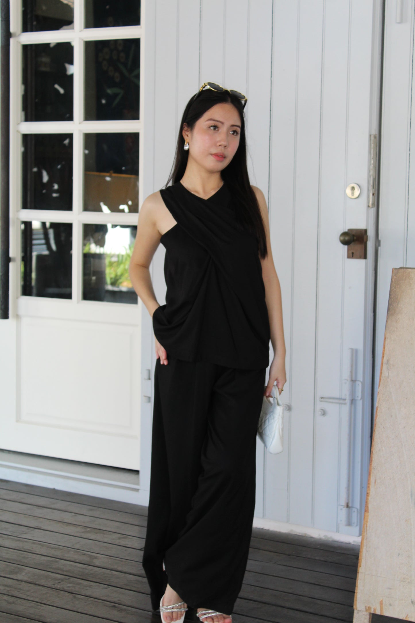 Rory Linen Halter Top (Cream)