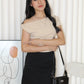 Taylor A Line Mini Skirt (Cream)