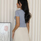 Taylor A Line Mini Skirt (Cream)