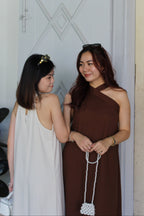 Collin Linen Halter Maxi Dress (Brown)