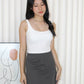 Taylor A Line Mini Skirt (Cream)