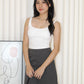 Taylor A Line Mini Skirt (Cream)