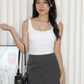 Taylor A Line Mini Skirt (Cream)
