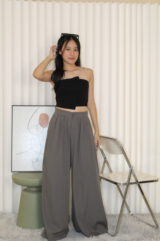 Yana Pleated Pants (Grey)