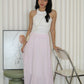 Skylar Stripes Layered Midi Skirt (Pink)