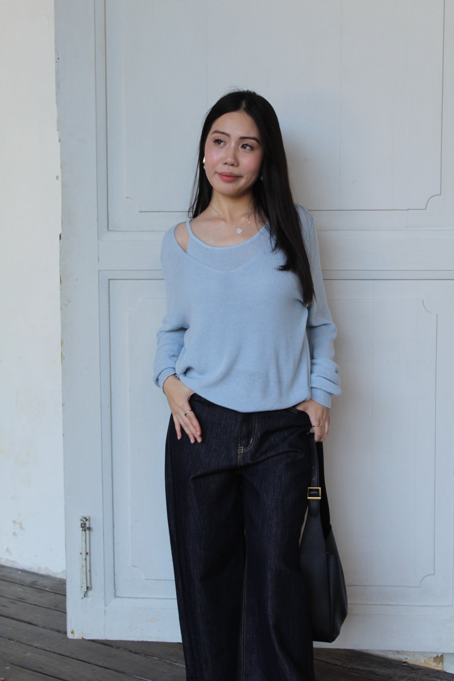 Faelynn Knit Top (Blue)