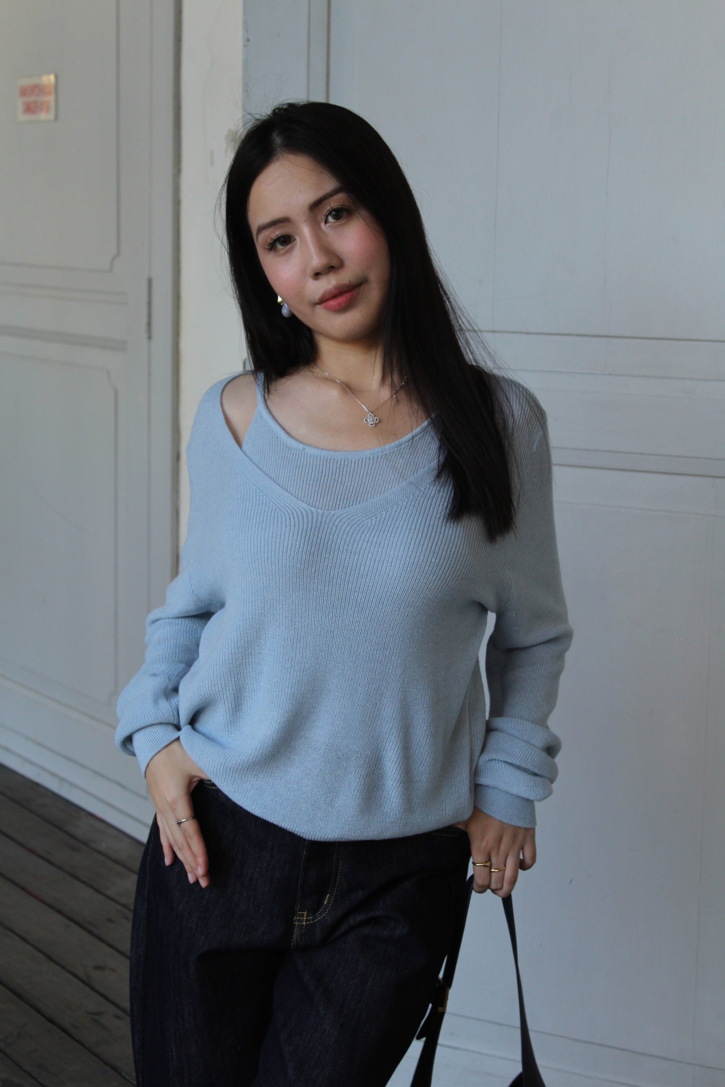 Faelynn Knit Top (Blue)