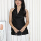 Piper Halter Bare Back Top (Black)