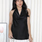 Piper Halter Bare Back Top (Black)