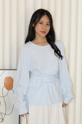 Micah Blouse Long Sleeve Top (Blue)
