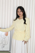 Micah Blouse Long Sleeve Top (Cream)
