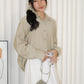 Joy Button Up Blouse Top (Cream)