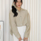 Joy Button Up Blouse Top (Cream)