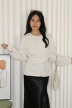 Micah Blouse Long Sleeve Top (Cream)