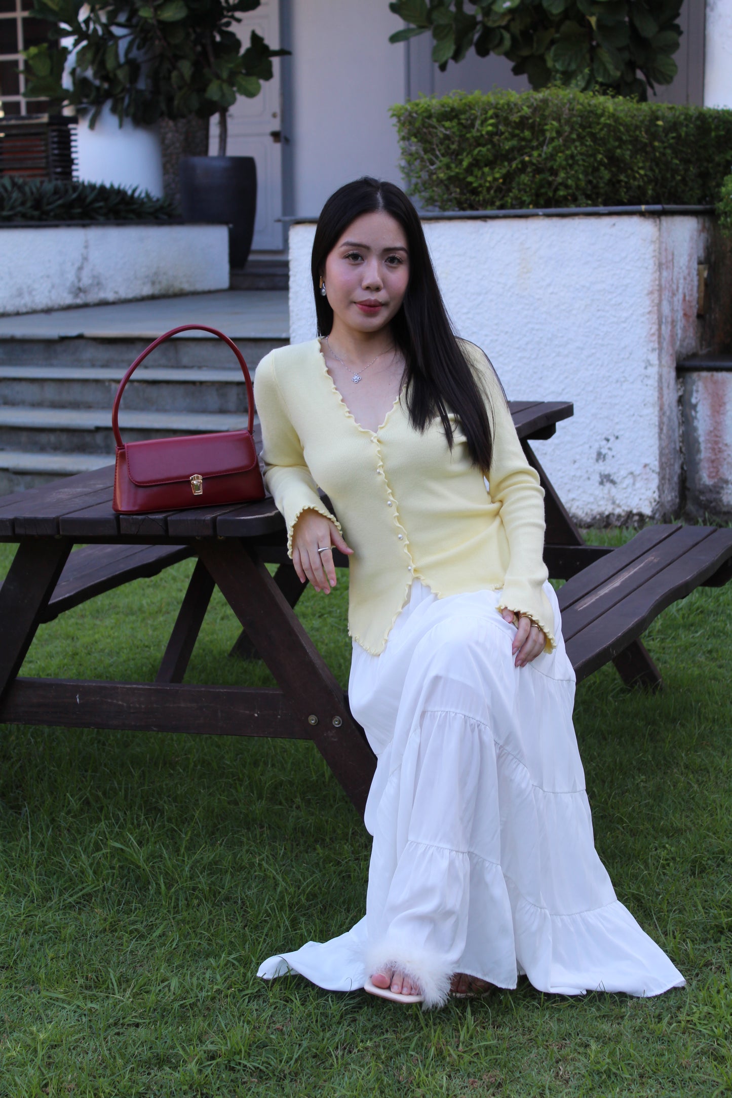 Juliette Pearl Knit Top (Black)