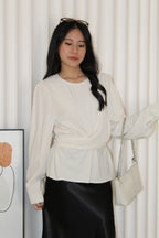 Micah Blouse Long Sleeve Top (Cream)