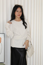 Micah Blouse Long Sleeve Top (Cream)