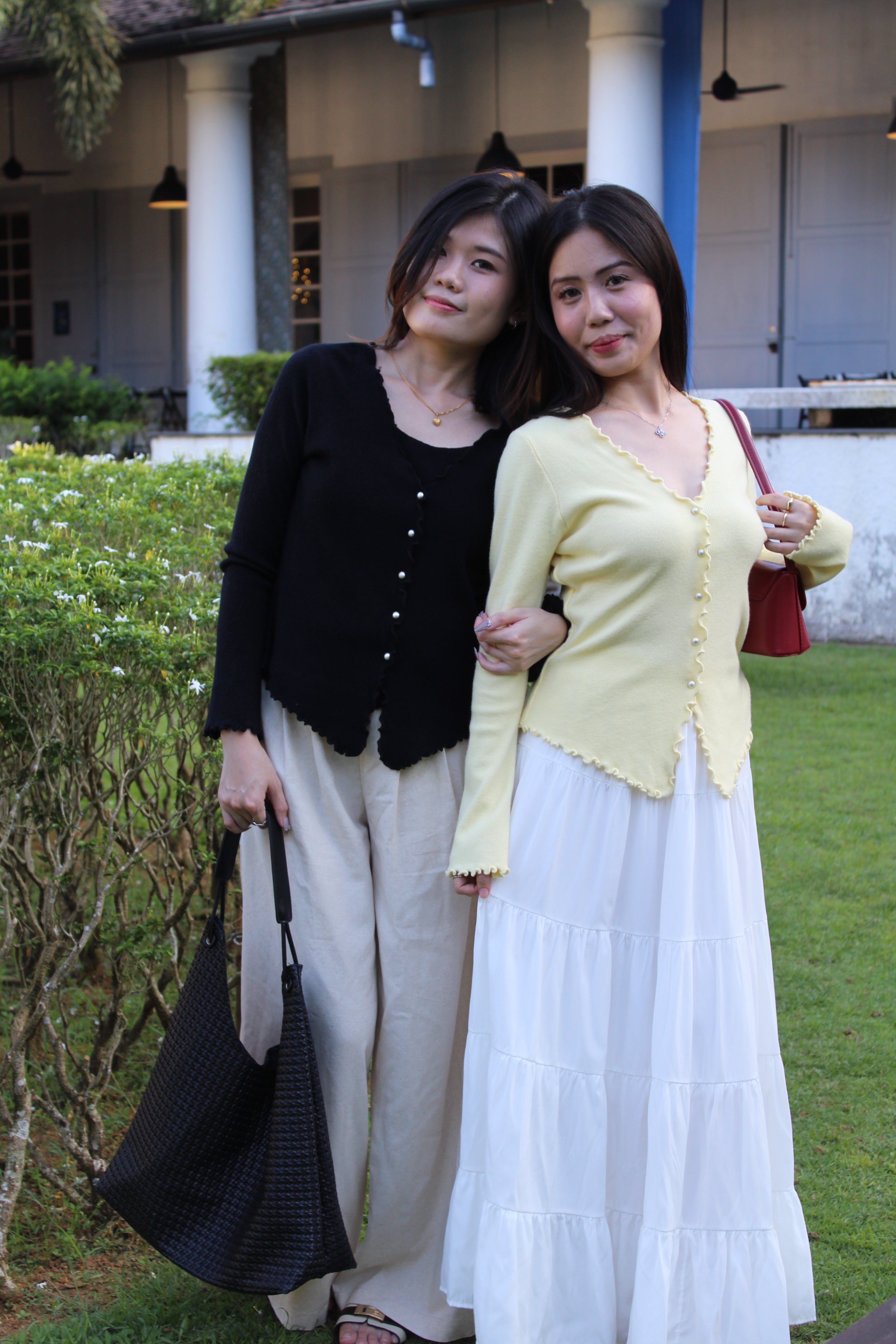 Kamillia Layered Maxi Skirt (White)