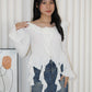 Quincy Textured Ruffle Top (Black)